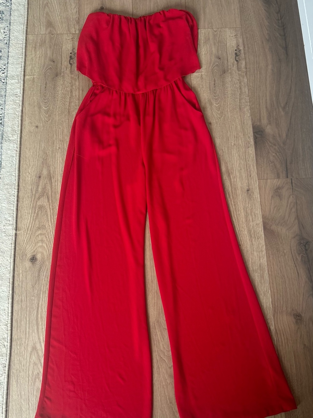 Strapless Wide-Leg Jumpsuit